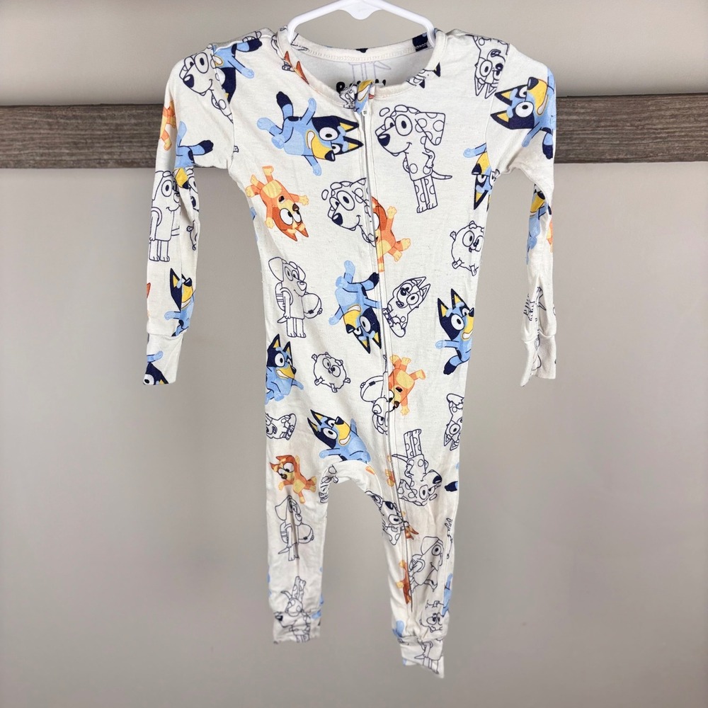 Bluey Character Print Sleepwear Pajamas‎ One Piece Coverall Kids 18M